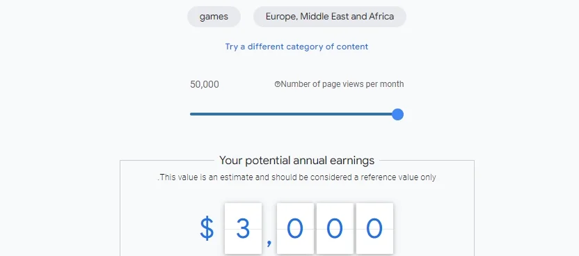 Google AdSense Calculator