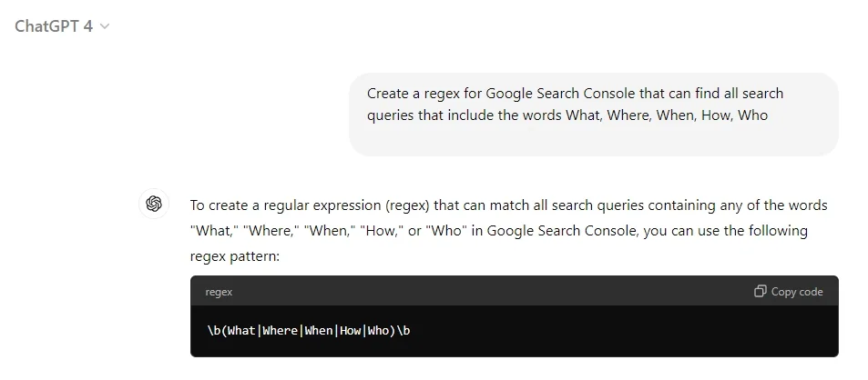 How To Use ChatGPT To Create Regex For SEO